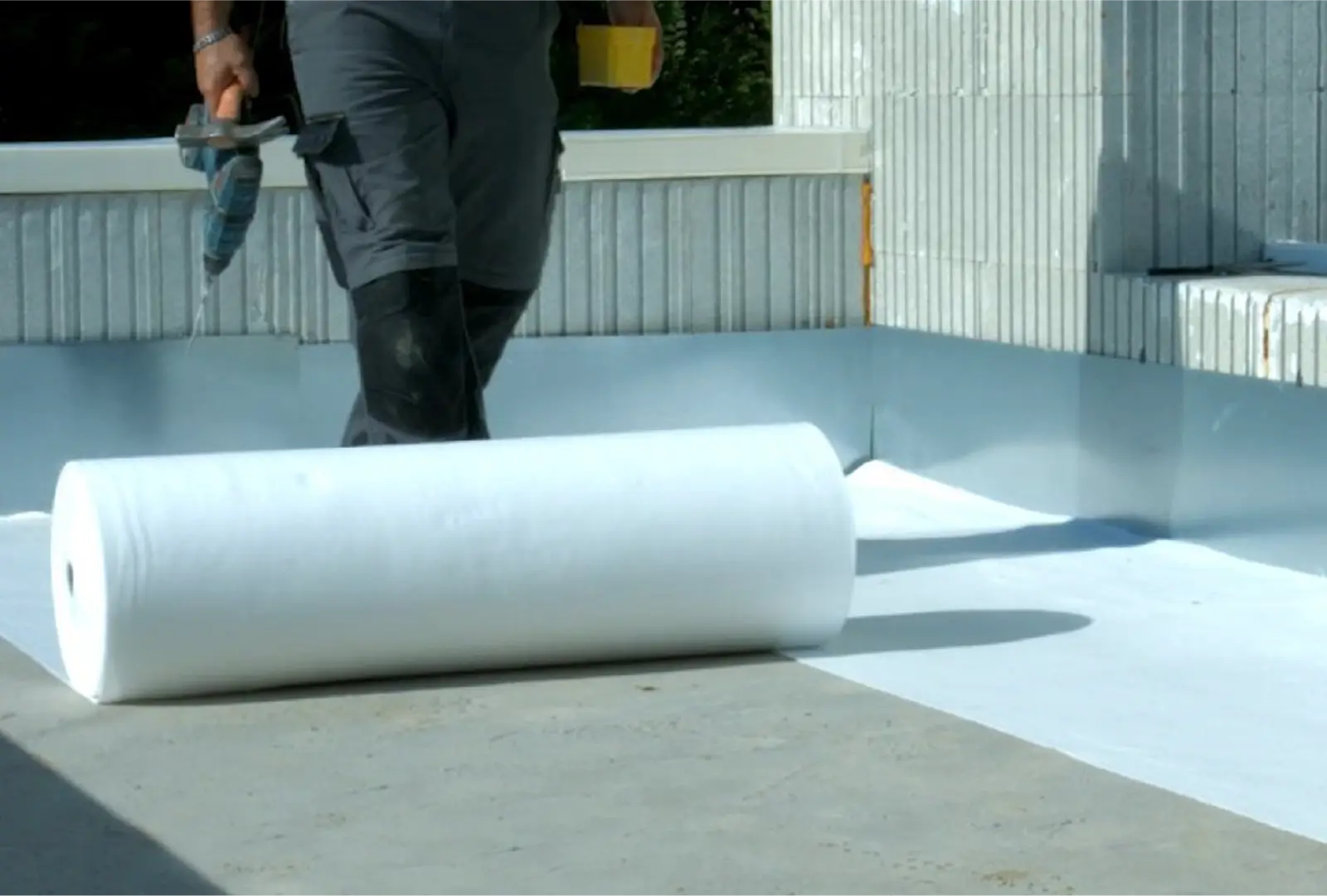 Installation de notre géotextile de protection 300 g/m²