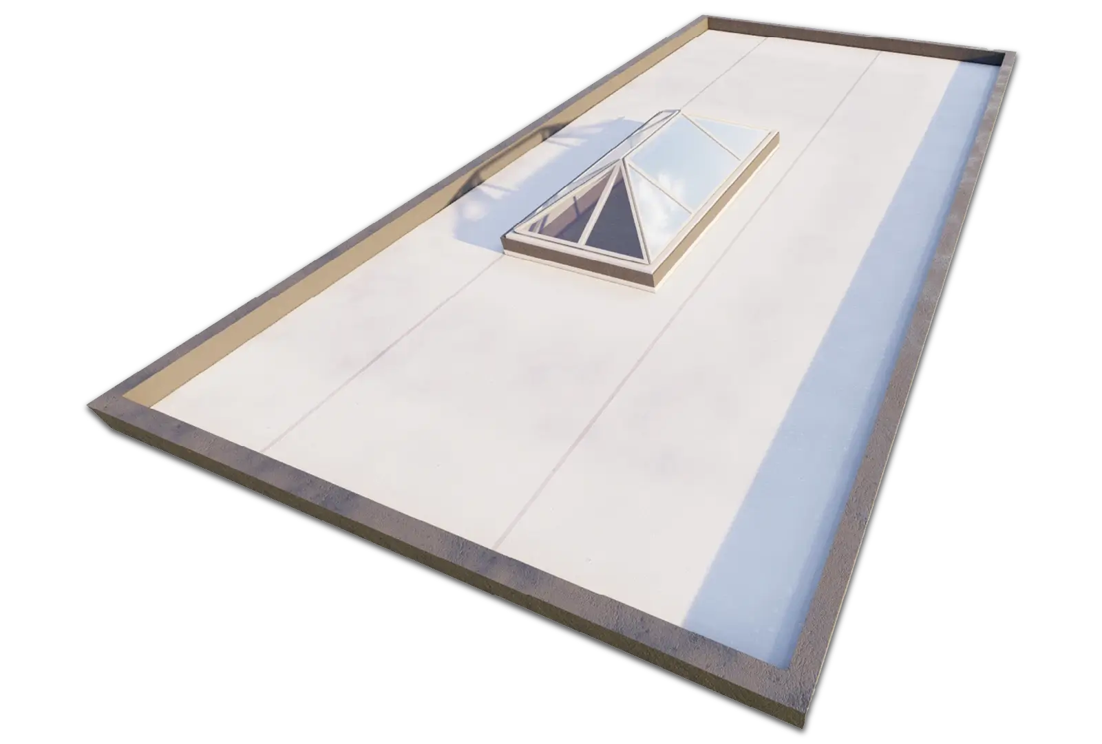 Visuel 3D de notre géotextile de protection 300 g/m² installé sur une toiture