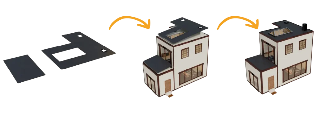 Etapes d'une pose d'une membrane EPDm pour l'étanchéité d'une toiture plate