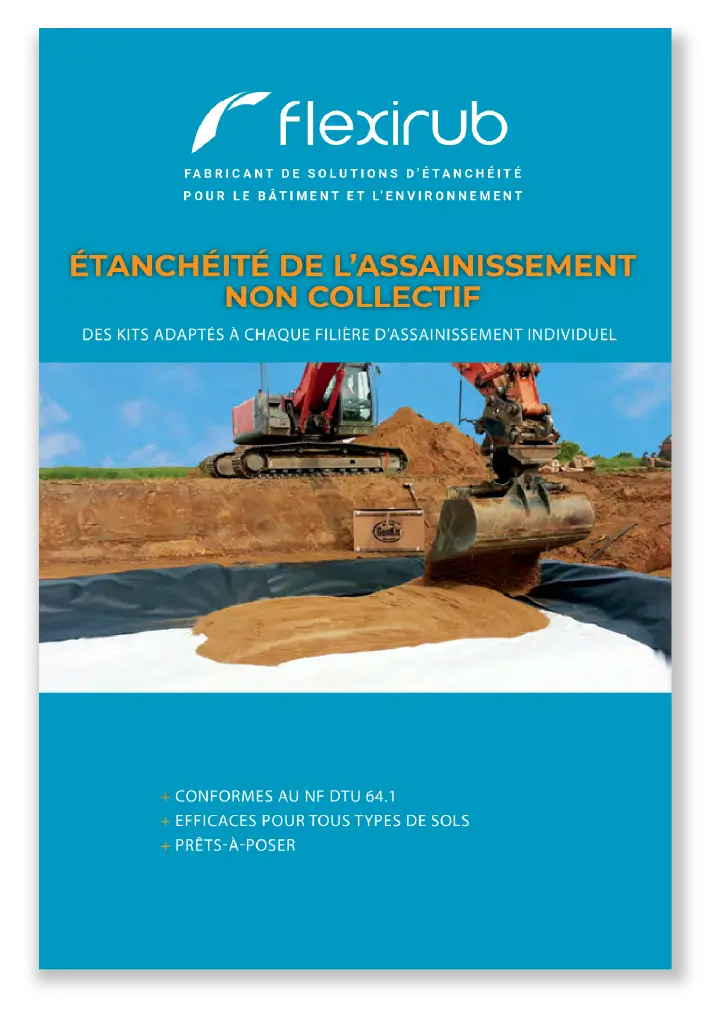 Dépliant sur l'étanchéité de l'assainissement non collectif par Flexirub