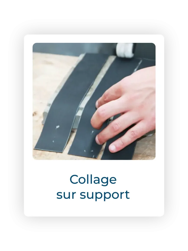 Test de collage sur support dans notre laboratoire R&D - Flexirub