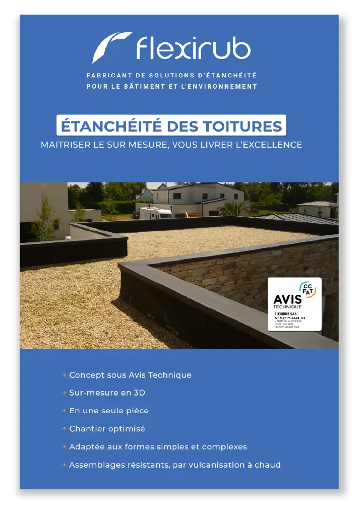 Dépliant sur l'étanchéité des toitures par Flexirub